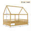 Lit de plancher en bois avec cadre de toit de maison-870648950-870648947