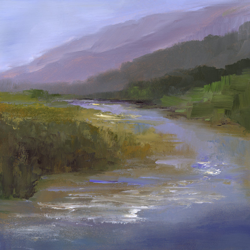 Mountain River I by Sheila Finch - Wrapped Canvas Painting, 51cm H x 51cm W