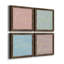Pensées heureuses - ensemble de 4 peintures sur toile encadrées-60148040-60148046