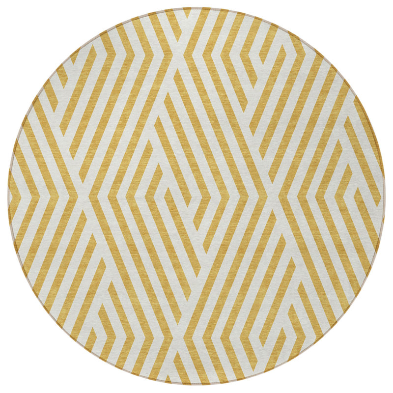 Tapis d'intérieur rond antidérapant 8 pi