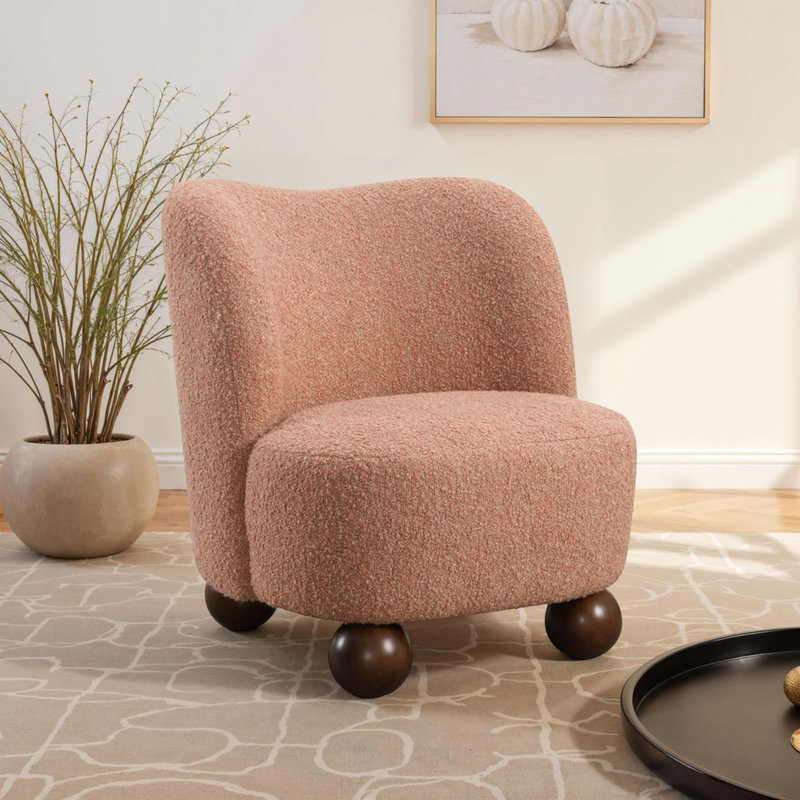 Chaise d'appoint, Rose, Brun
