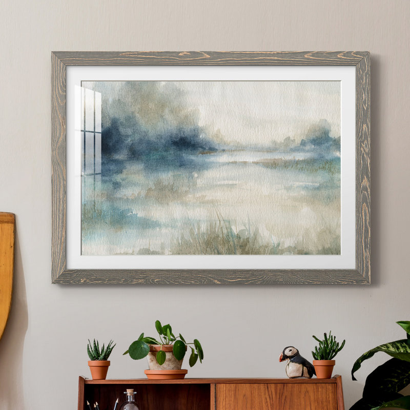 «Still Evening Waters II», reproduction de cadre photo sur papier, H 37,5 po x l 27,5 po x P 1,5 po, Gris
