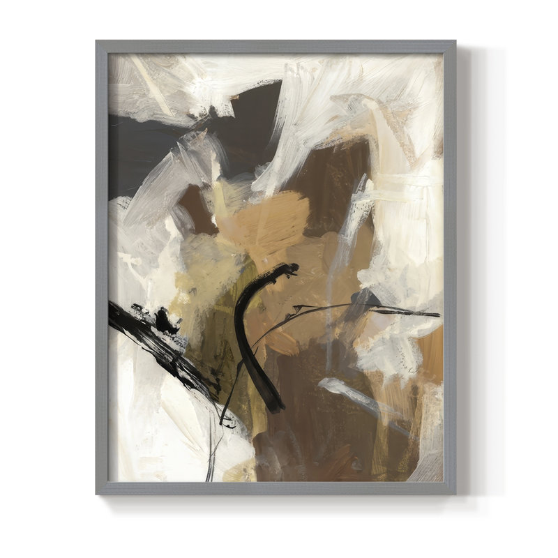 Peak Ascender I, reproduction encadrée - bois massif, H 15 po x l 12 po, Gris