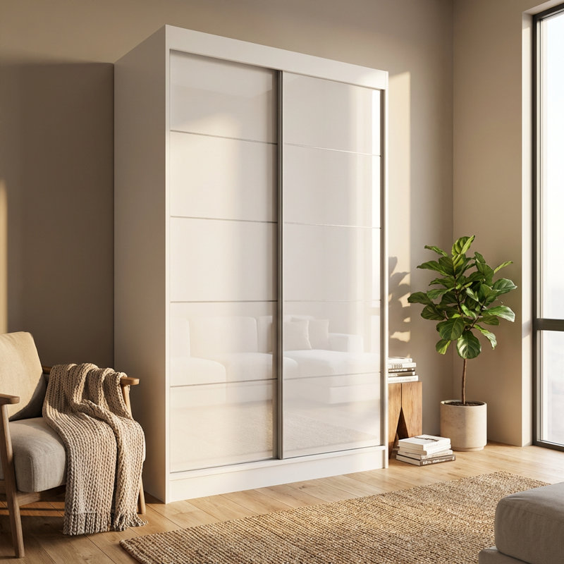Armoire blanche Aria, Blanc, H 80 po x l 47 po x P 26 po
