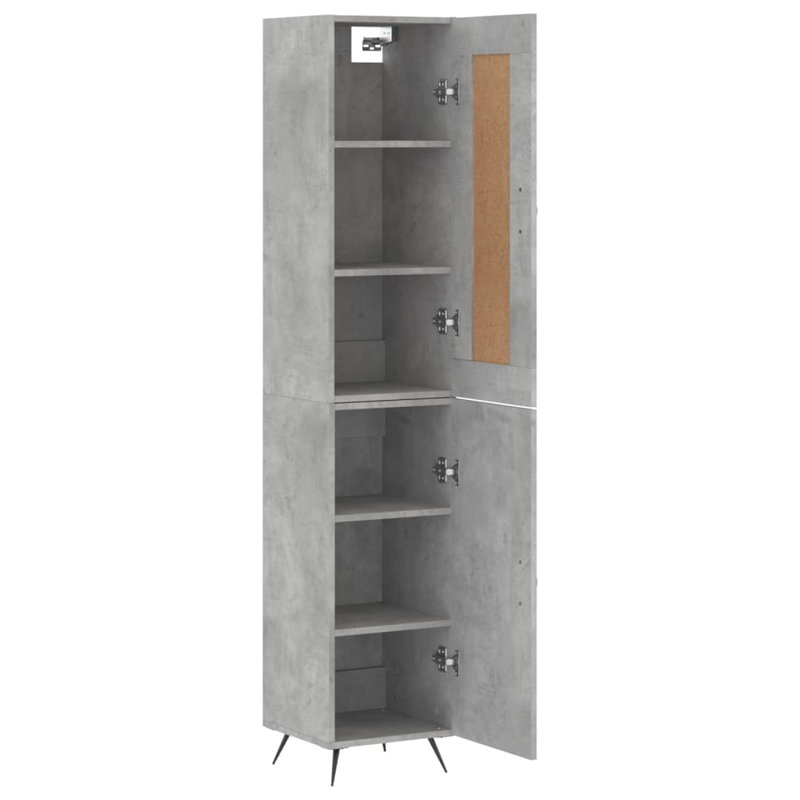 Mirijela 2 Door Manufactured Wood Wardrobe, Concrete Grey