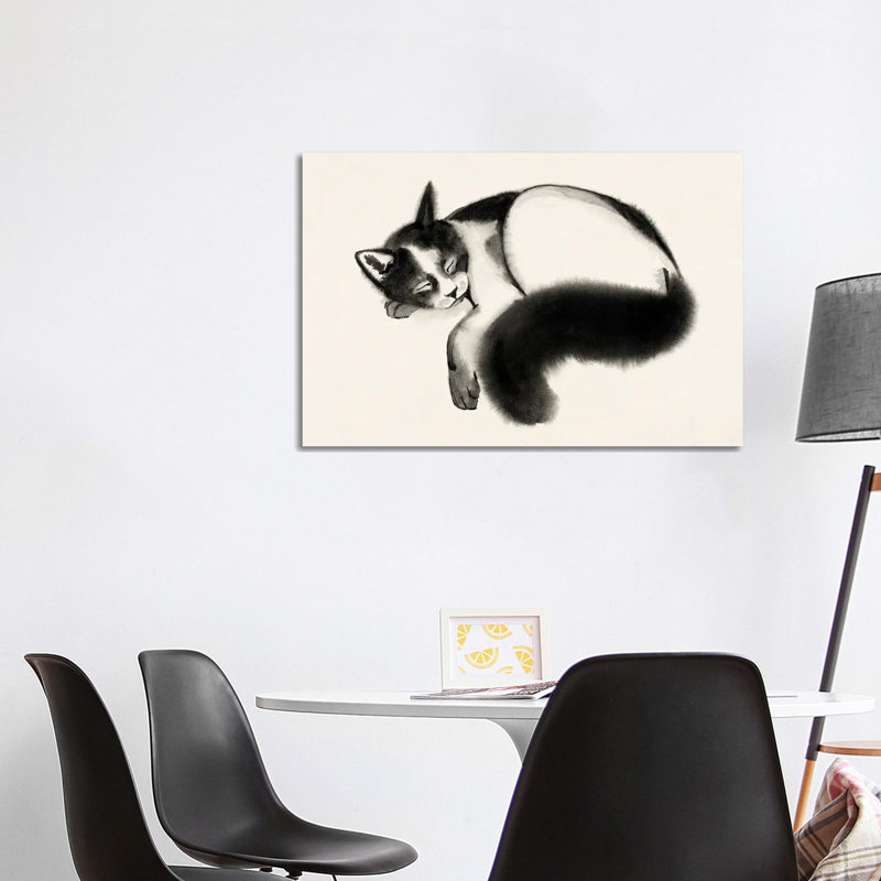 Cat Laze I by Grace Popp - Wrapped Canvas Painting, 101.6 cm H x 66.04 cm W x 1.91 cm D