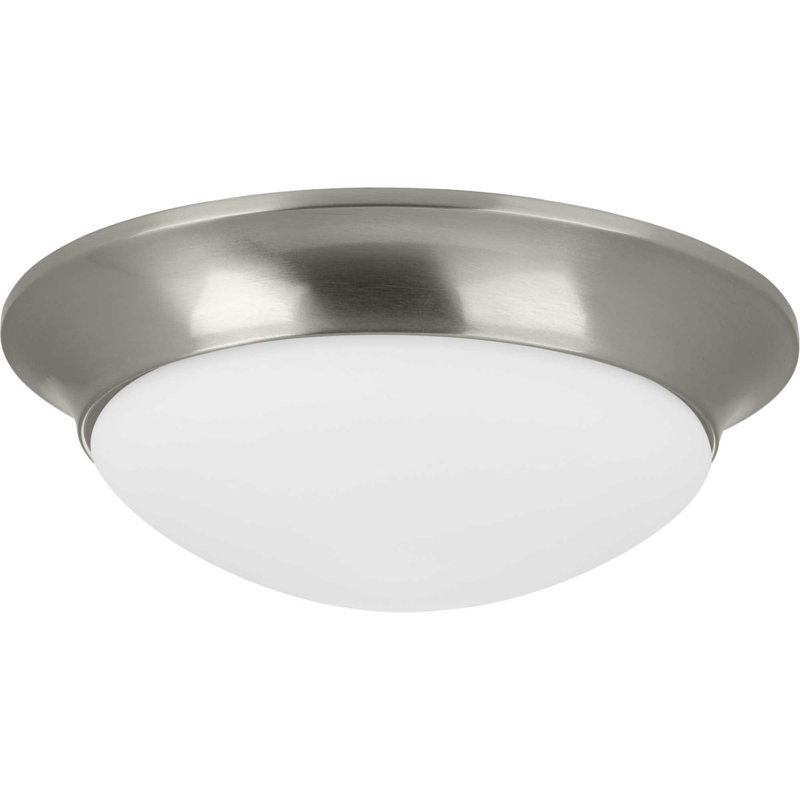 Wellsville Glass Flush Mount, Brushed Nickel
