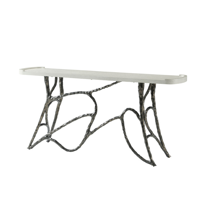 Essence 72'' Solid Wood Top Console Table, Opal