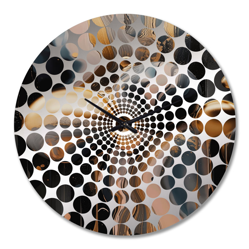 Gerta - Abstract Marble Wall Clock, Large
