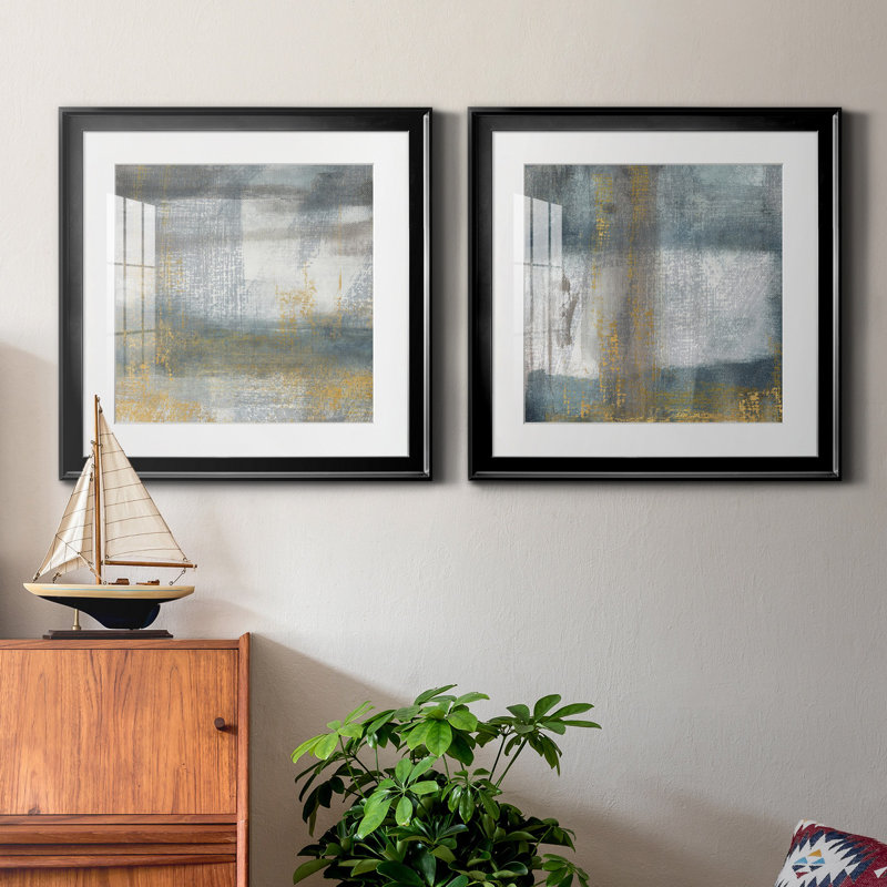«Frost Valley Morning I», ensemble de 2 reproductions de cadres photo, Noir, H 17,5 po x l 35 po x P 1,5 po