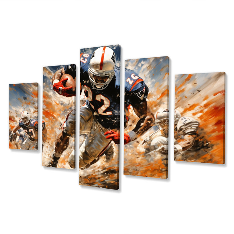 «Football The Winning I» - reproduction d'art sur toile - 5 panneaux
