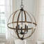 Lustre en globe à 5 lumières