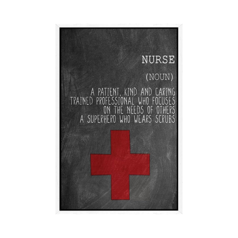 A Nurse by Kimberly Allen - Print on Canvas, 101.6cm H x 66.04cm W x 3.81cm D, White Framed