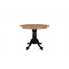 Ensemble de table de cuisine 5 pièces pour 4 personnes comprenant une table ronde avec piédestal et 4 chaises en bois massif, Cappuccino-817281663-817281658-817281656