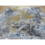 Tapis gris / bleu en laine noué à la main de conception unique 9 pi 1 po x 12 pi 1 po Mahruz