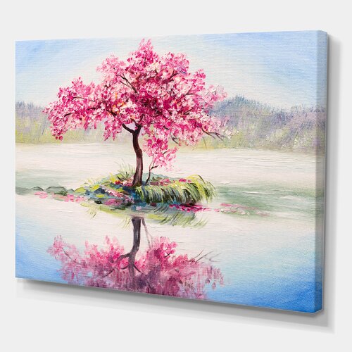 Lark Manor Japanese Cherry Blossom Tree On Little Idyllic IsLand Framed ...