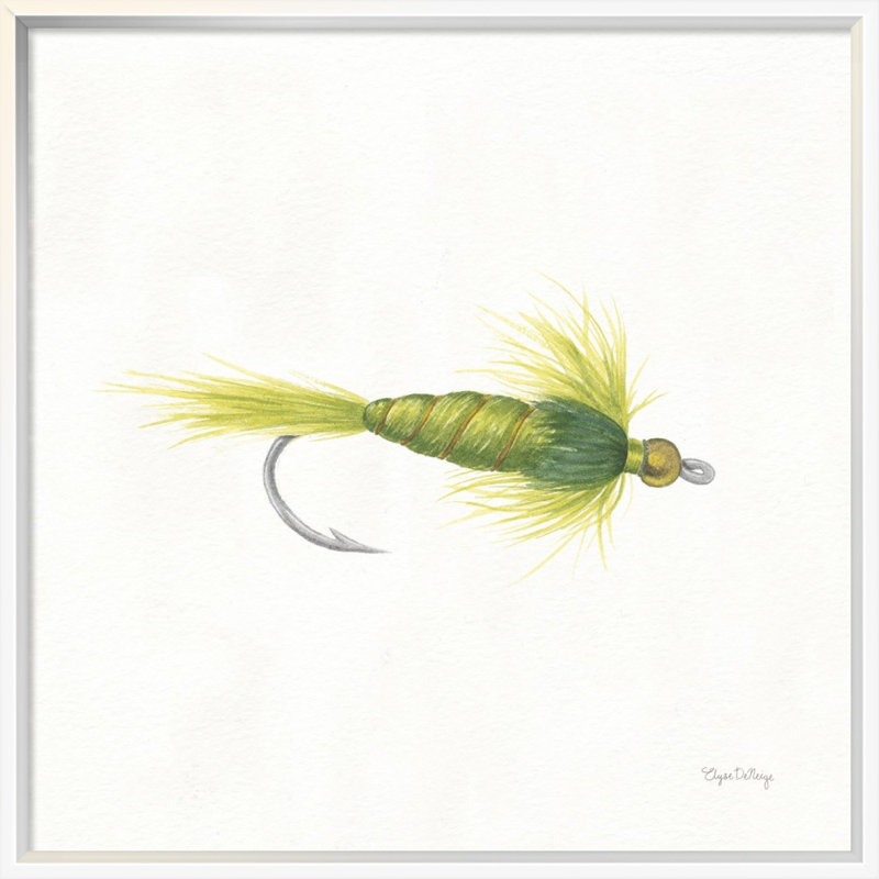" Gone Fishin IV " by Elyse DeNeige, 18" H x 18" W, No Mat, Wrapped Canvas