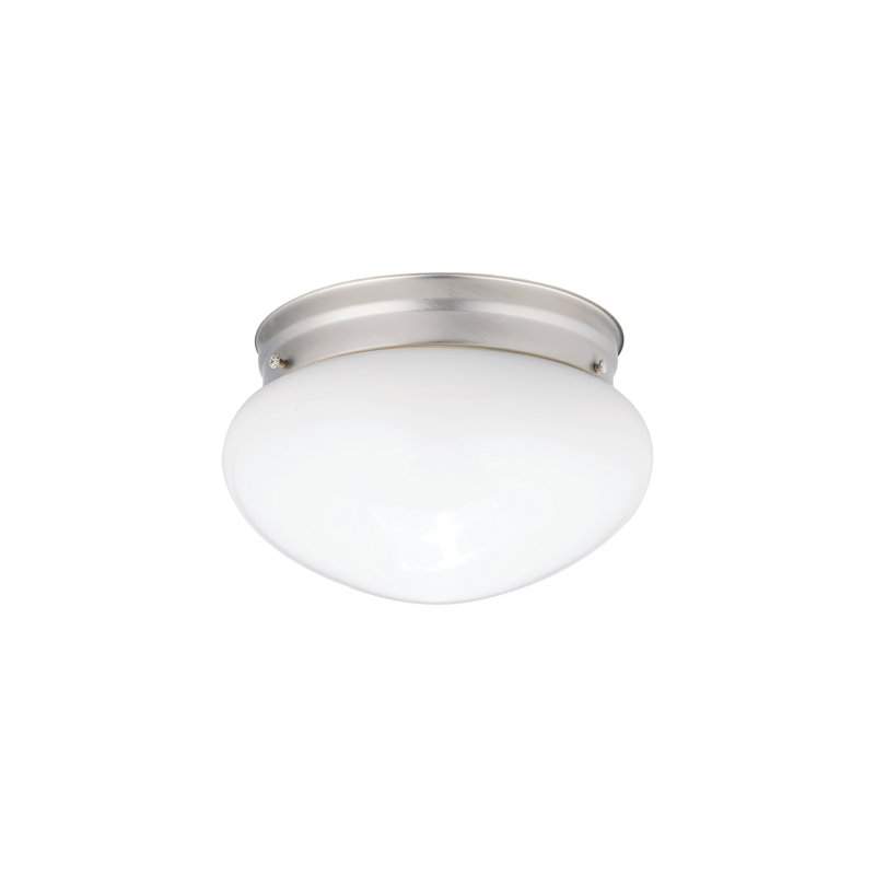 Plafonnier encastré 7,5 po 1 lumière Stevens, Nickel brossé
