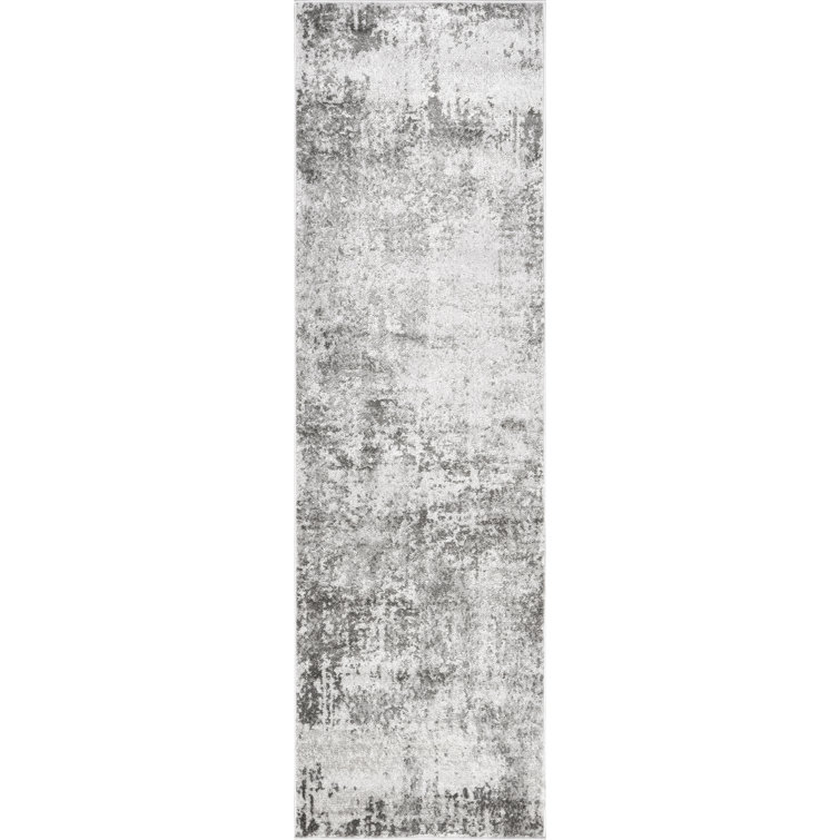 Whitney Faded Abstract Performance Light Gray Rug