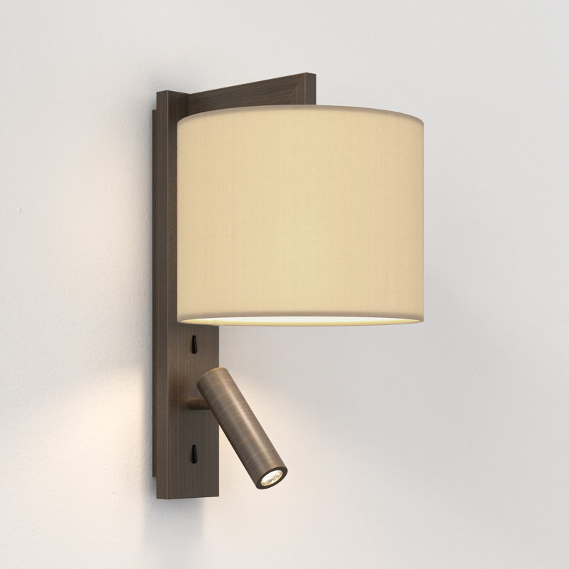 Ravello 2 - Light Armed Sconce, Bronze, Putty, Polycotton