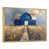 Toile avec cadre flottant or