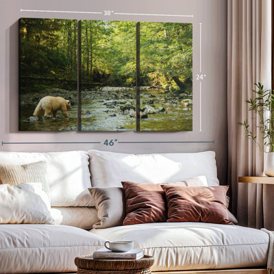 «Spirit Bear In Hartley Bay», 3 pièces