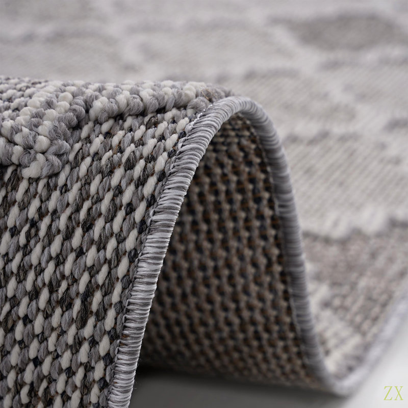 5X7 / Trellis Indoor / Outdoor Area Rug Stain Resistant, Non-Shedding, Friendly For Living Room, Bedroom, Dining Room And High-Traffic Areas