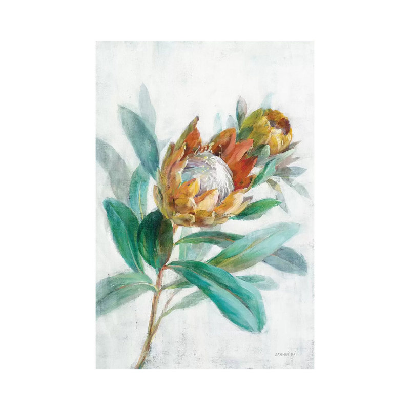 Tropical Protea by Danhui Nai - Wrapped Canvas Painting, 101.6 cm H x 66.04 cm W x 1.91 cm D