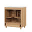 Meuble-lavabo 30 po avec lavabo, armoire de salle de bain multifonctionnelle avec portes et tiroir, tablette réglable