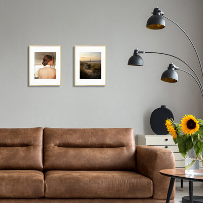 Metal Picture Frame Set with Mat - Basics by Wayfair™