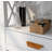 Double-layer toilet rack bathroom storage artifact White simple multi-functional open storage bathroom shelf plate