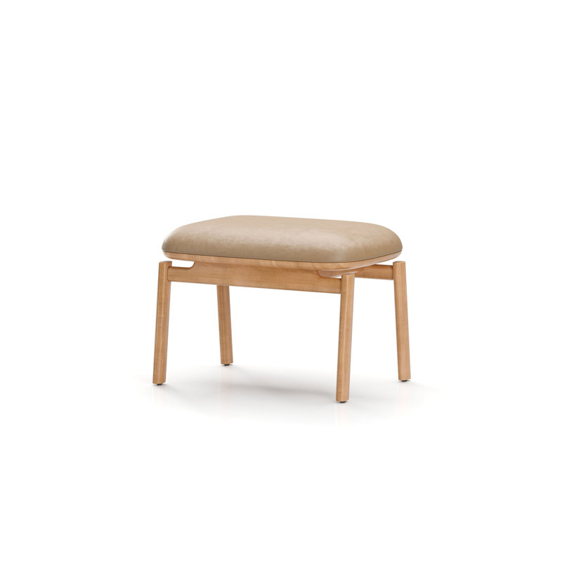 Marea Ottoman, Bellagio 2 Cream 8805, Natural Oak