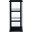 Présentoir à 3 tablettes en verre noir avec une porte trempée transparente, convient pour organiser les espaces principaux, les espaces de vie idéaux d'une armoire profonde de 14,42 pouces, largeur de 16,42 po