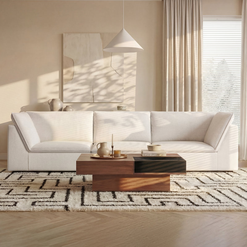 Clara 111"W Modern Upholstered Sofa