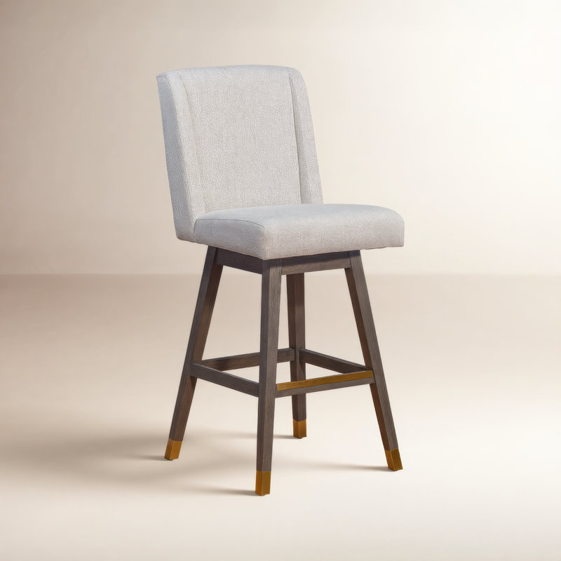 Tabouret pivotant Chenowith Albemarie, Tabouret de bar (siège d’une hauteur de 30 po), Taupe performance, Gris