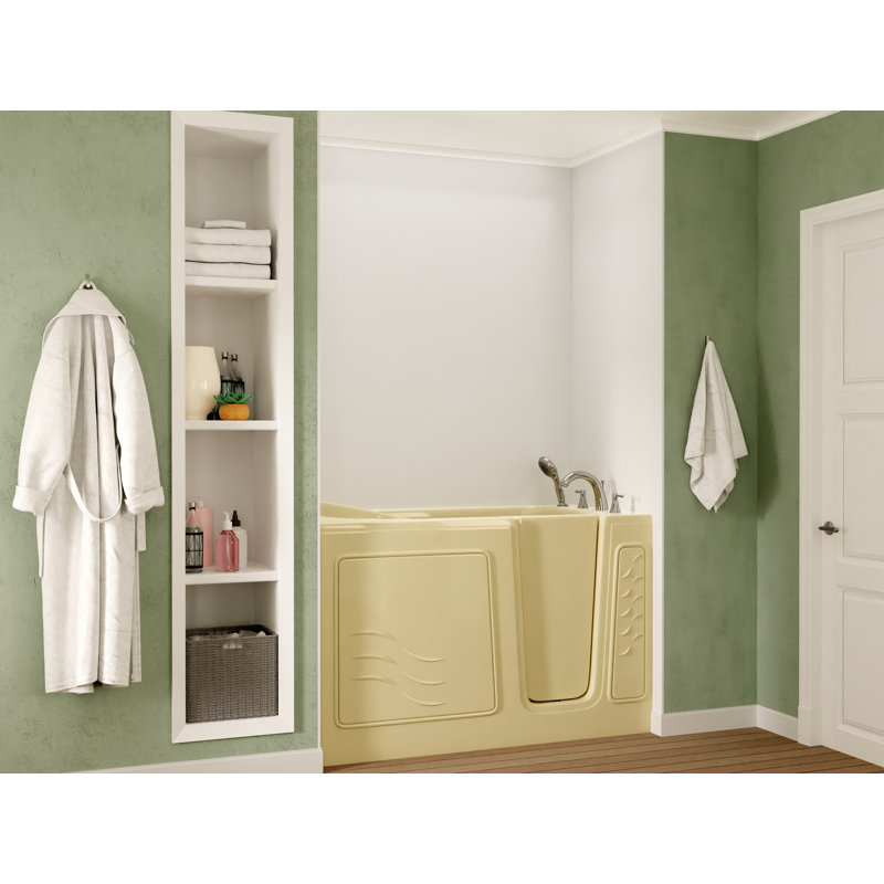 Therapeutic Tubs 30 in. x 60 in. Right Drain Quick Fill Walk-In Soaking Tub in Biscuit, Right, Biscuit