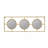3 Mirror Piece Wall Mirror In Gold Rectangular Frame, Home Wall Decor