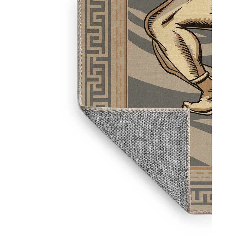 Tapis oriental brun classique et beige lavable à la machine Paxton, 4 x 6
