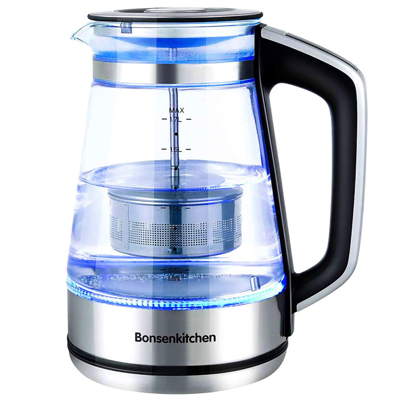 Bonsenkitchen 1.54 Quarts Glass Electric Tea Kettle