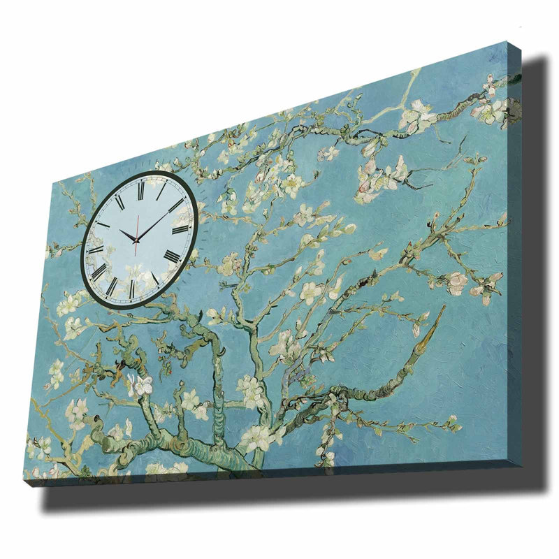 Elegant Canvas Wall Clock, 27.6 x 39.4 inches | 100% Suede Canvas with 100% Wooden Frame (Thickness: 1.1 inches) | Perfect for Home Décor, Stylish Timepiece for Living Room & Office, Unique Design
