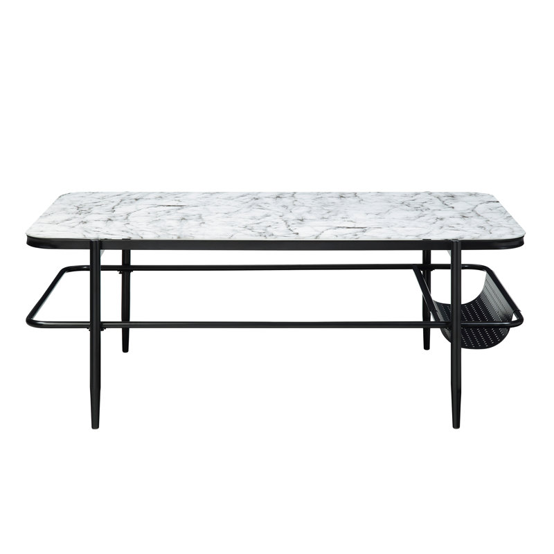 Ensemble de 3 tables d'appoint élégantes 3 pièces avec plateau en verre trempé et plateau en verre blanc