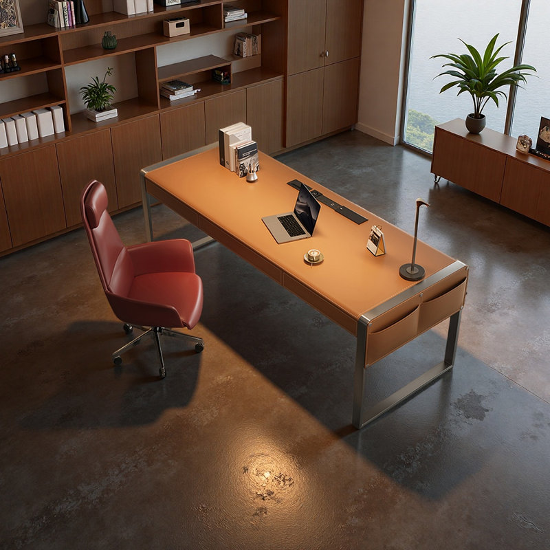 Bureau exquis de style rétro, H 29,52 po x l 78,74 po x P 31,49 po