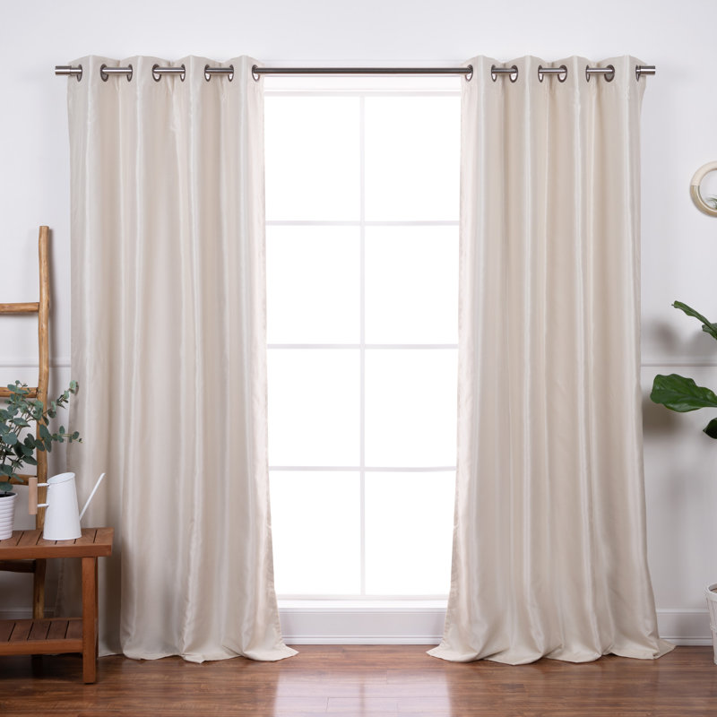 Julianni Blackout Curtain Pair, Beige, 52" W x  96" H