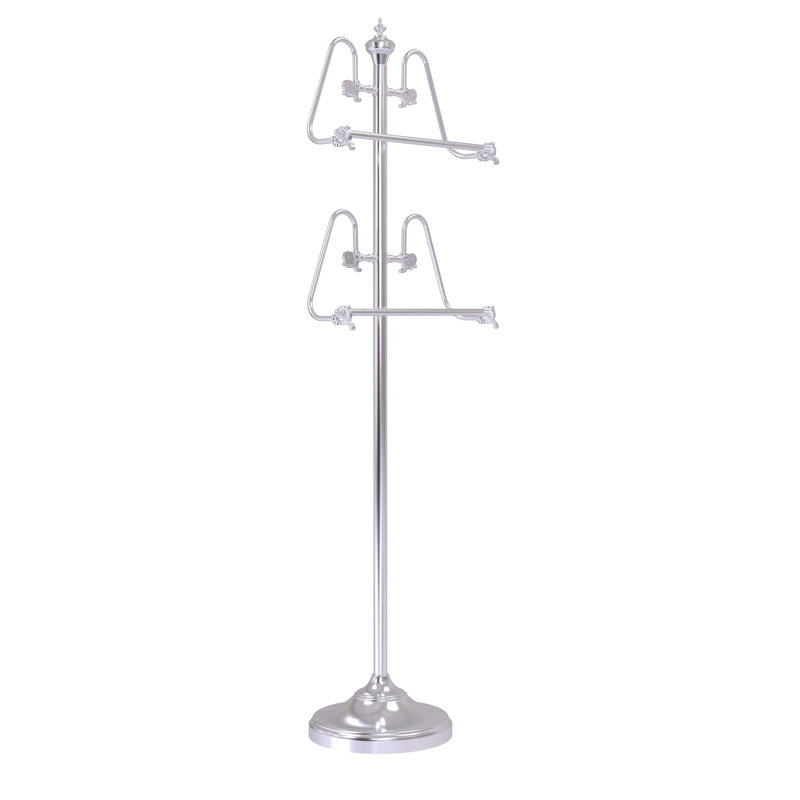 Porte-serviettes sur pied Gober, Chrome satiné