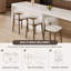 Tabouret de bar moderne à hauteur de comptoir avec dossier, non pivotant, pieds en bois d'hévéa massif et repose-pieds en métal bronze-131231056-123098461-131231055