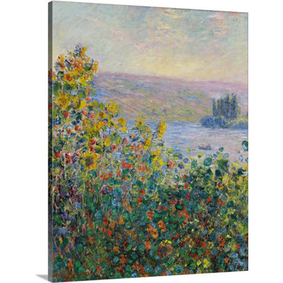 «fleurs à vetheuil» par imprimé sur toile Claude Monet