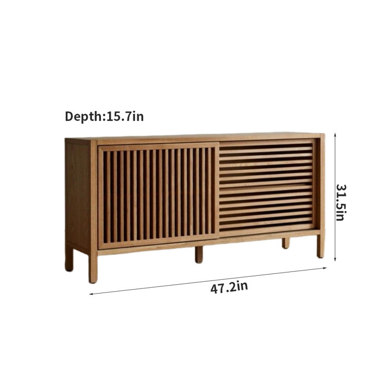 Buffet décoratif simple en bois massif