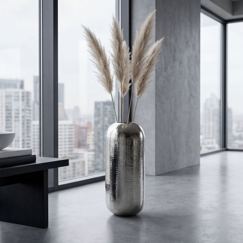 Jar 1, 75cm H x 31cm W x 31cm D, Silver