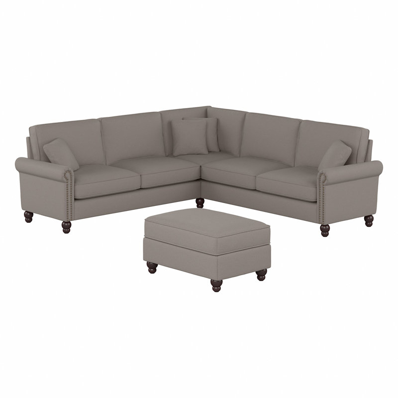 Fruzsina Upholstered L-Shaped Sectional Symmetrical, Beige