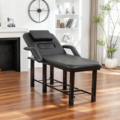 Table de massage professionnelle 73,6 po avec accoudoirs